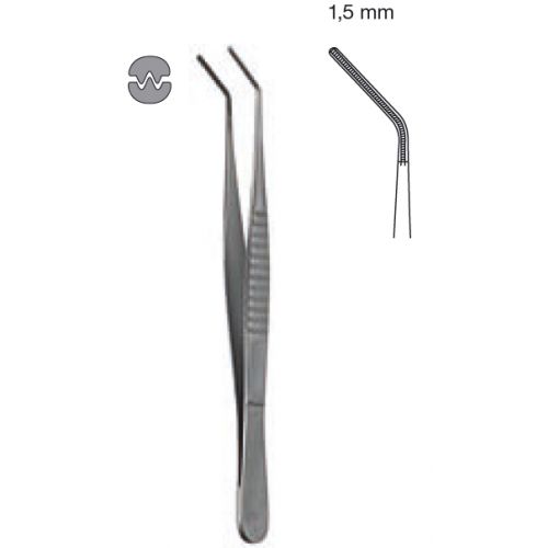 DeBakey Atraumatic vascular forceps - 1.5mm/2mm