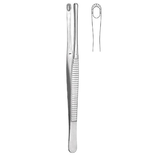 Russian pattern tissue grasping forceps