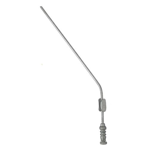 Frazier (Fergusson) suction cannula, angled, 12.5cm shaft - 10 FG