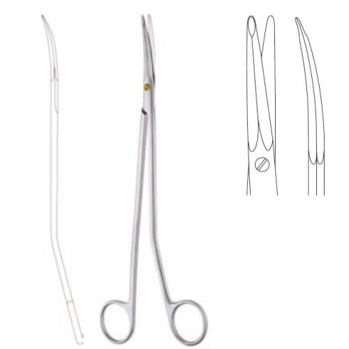 Gorney Freeman dissecting scissors - flat tips - S-curved