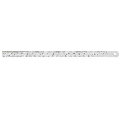 Ruler stainless steel, graduated in cm and inches