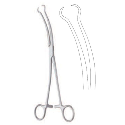 Skene tenaculum forceps 24cm - curved lateral