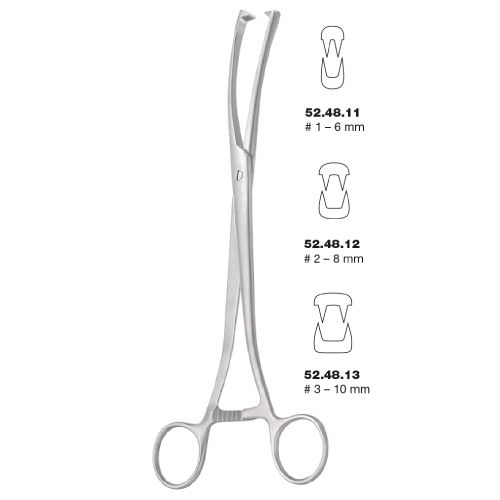 Museux vulsellum forceps angled 24cm