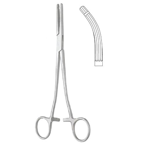 Heaney-Ballentine hysterectomy forceps 21cm curved