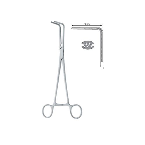 Lees "AT" bronchus clamps - 90 deg thicker 23cm (54.59.34)