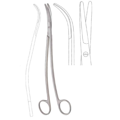 Satinsky scissors strong curved 24cm