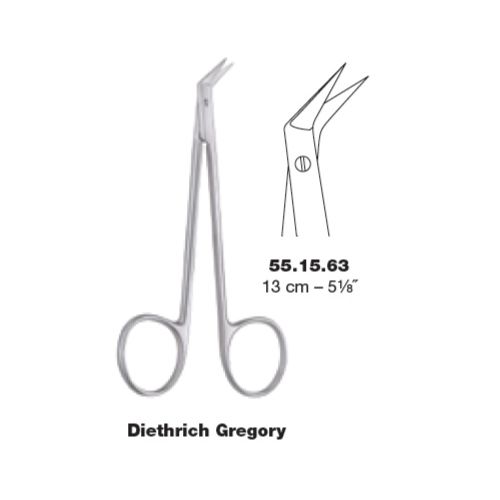 Diethrich Gregory vascular scissors angled 13cm