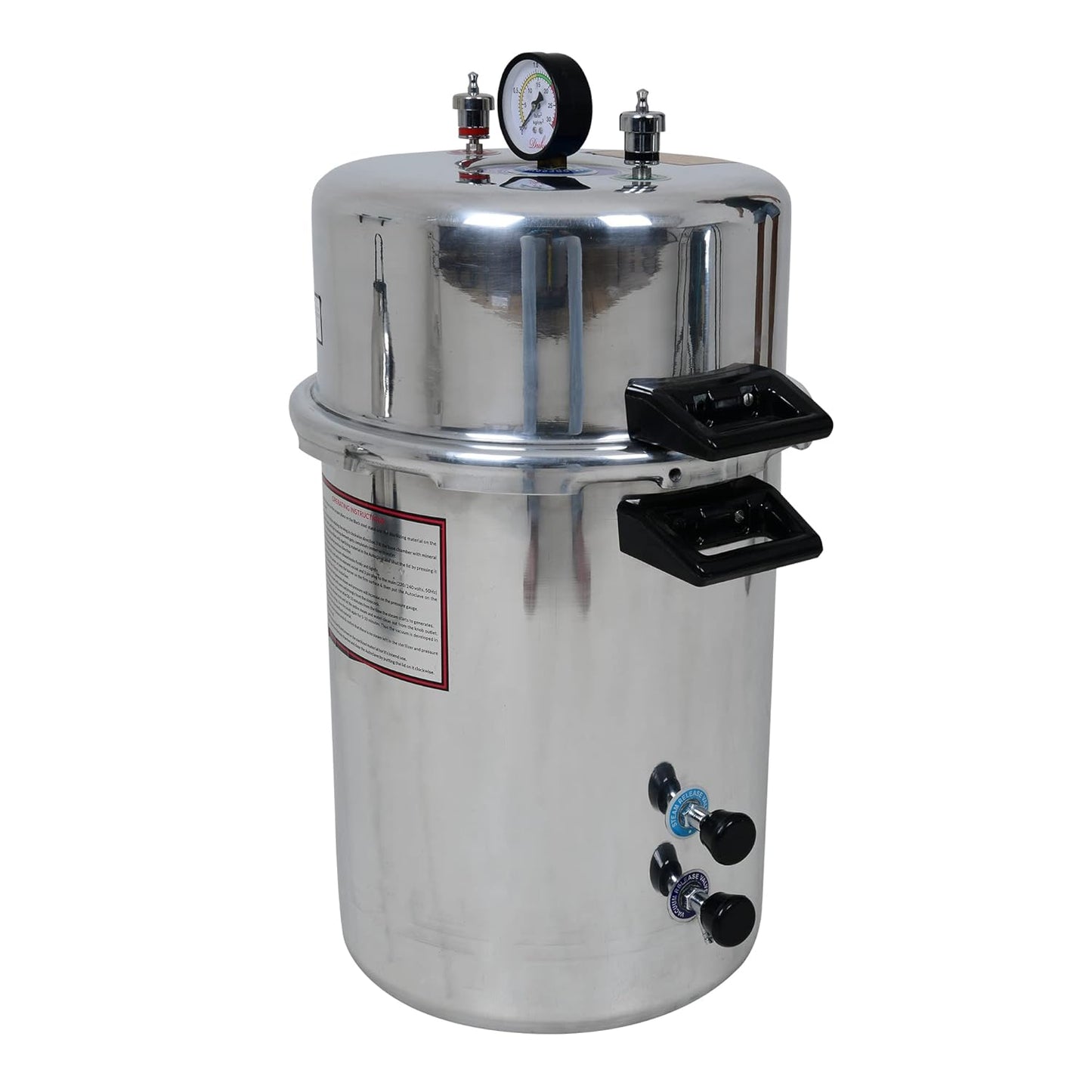 39 L Autoclave Sterilizer Heavy Duty Aluminium Pressure Cooker Type