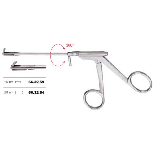 Ostrum antrum bone punch, backwards cutting - rotatable 360deg finger movement