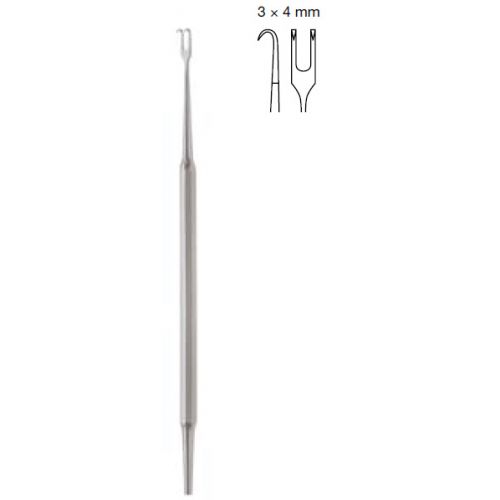 Cottle double hook alar retractor 4mm, 15cm: sharp