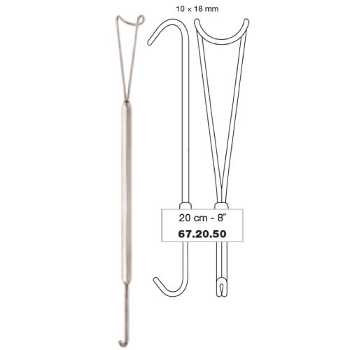 Masing retractor double ended with guide