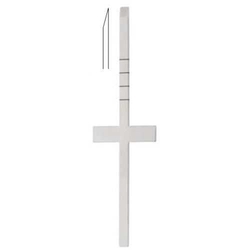 Cross bar chisel, graduated 18cm