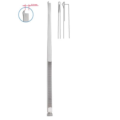 Fanous-Gubisch nasal osteotome delicate with thorn - 4mm, 19.5cm