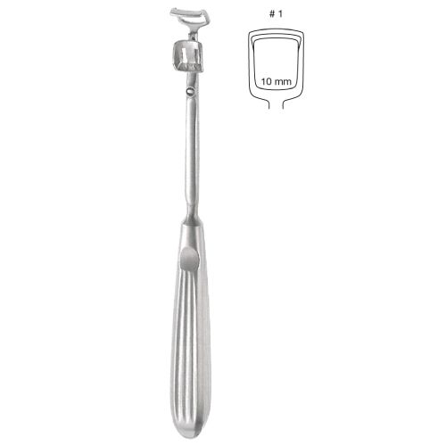 Beckmann adenoid curette with basket 22cm: 10mm