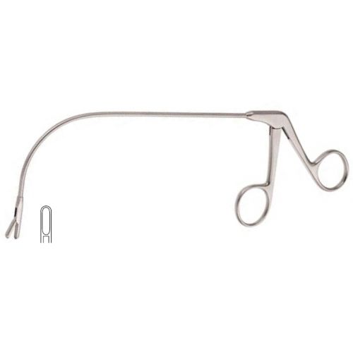 Jurasz Laryngeal polypus forceps vertical, curved